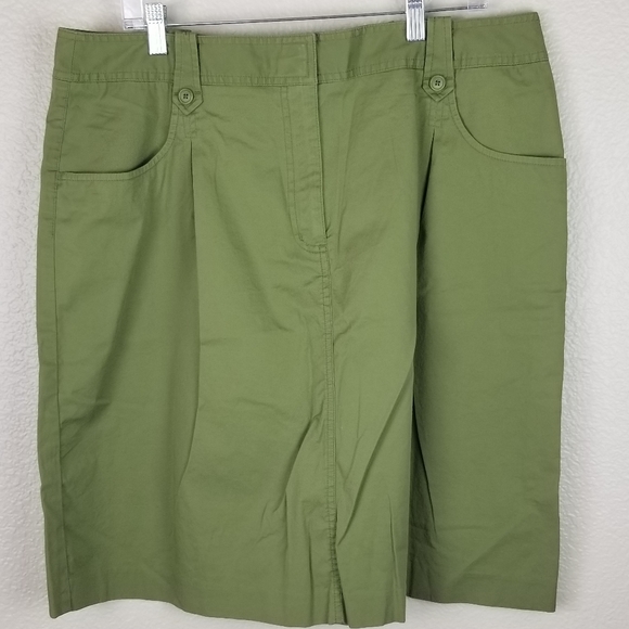 Talbots Dresses & Skirts - Talbots Olive Green A-Line Skirt Size 18
